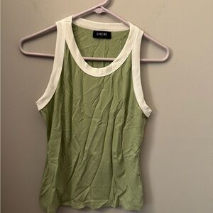 Chic Me Green Sleeveless Top